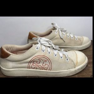 Tory Burch | Wally Canvas Logo Stitch Sneakers